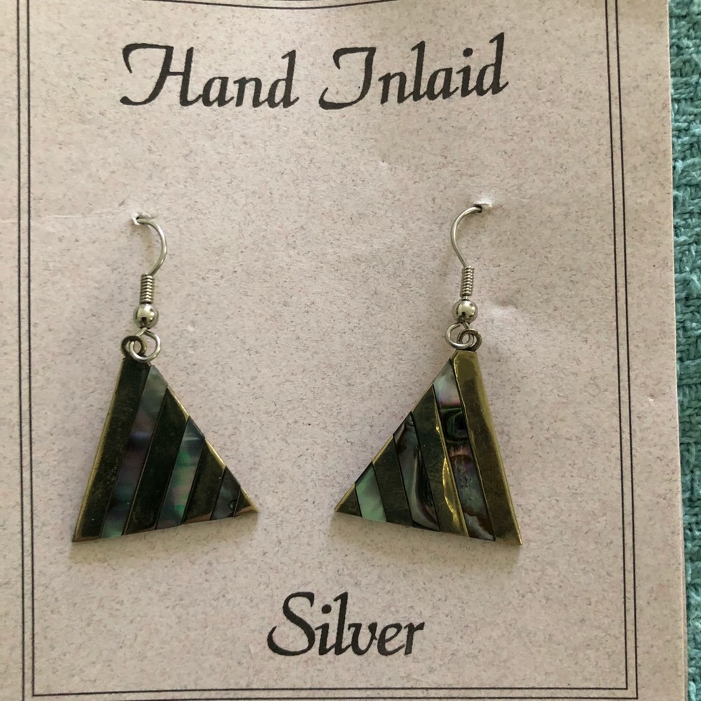 925 Sterling silver earrings with mother of pearl